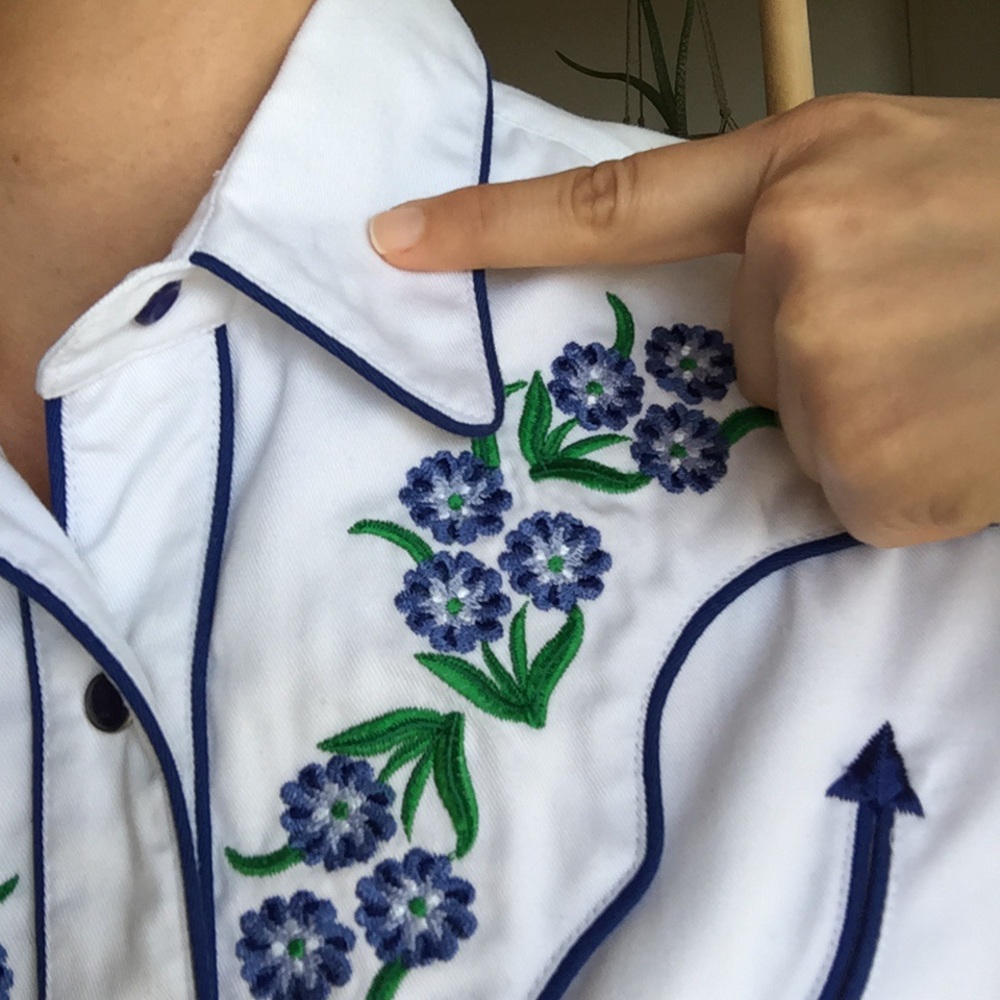 Panhandle Slim Vintage Western Pearl Snap Shirt - Picture 5 of 7